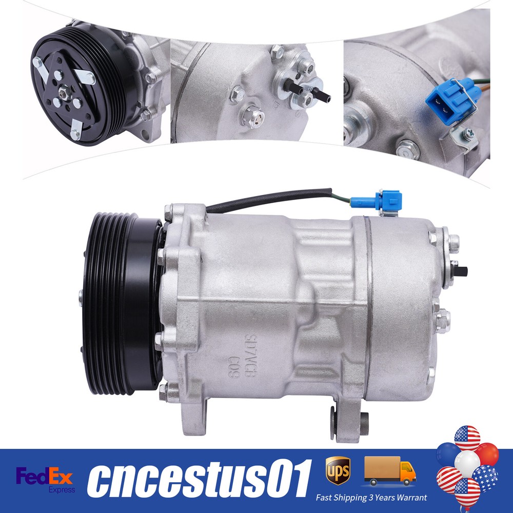 VW Jetta Golf A/C Compressor & Clutch 1.8L 1.9L 2.0L CO 1206JC TEM254408 Replacement