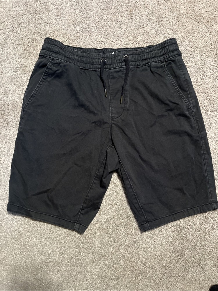 Hollister Jogger Shorts Men S Black 9” Advanced Stretch Cotton Casual Comfort