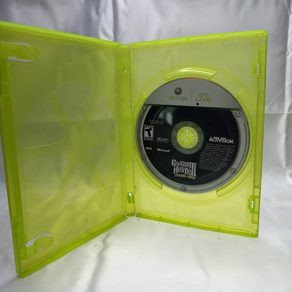 Guitar Hero 3 - Microsoft Xbox 360 No Manual Scratches and untested.