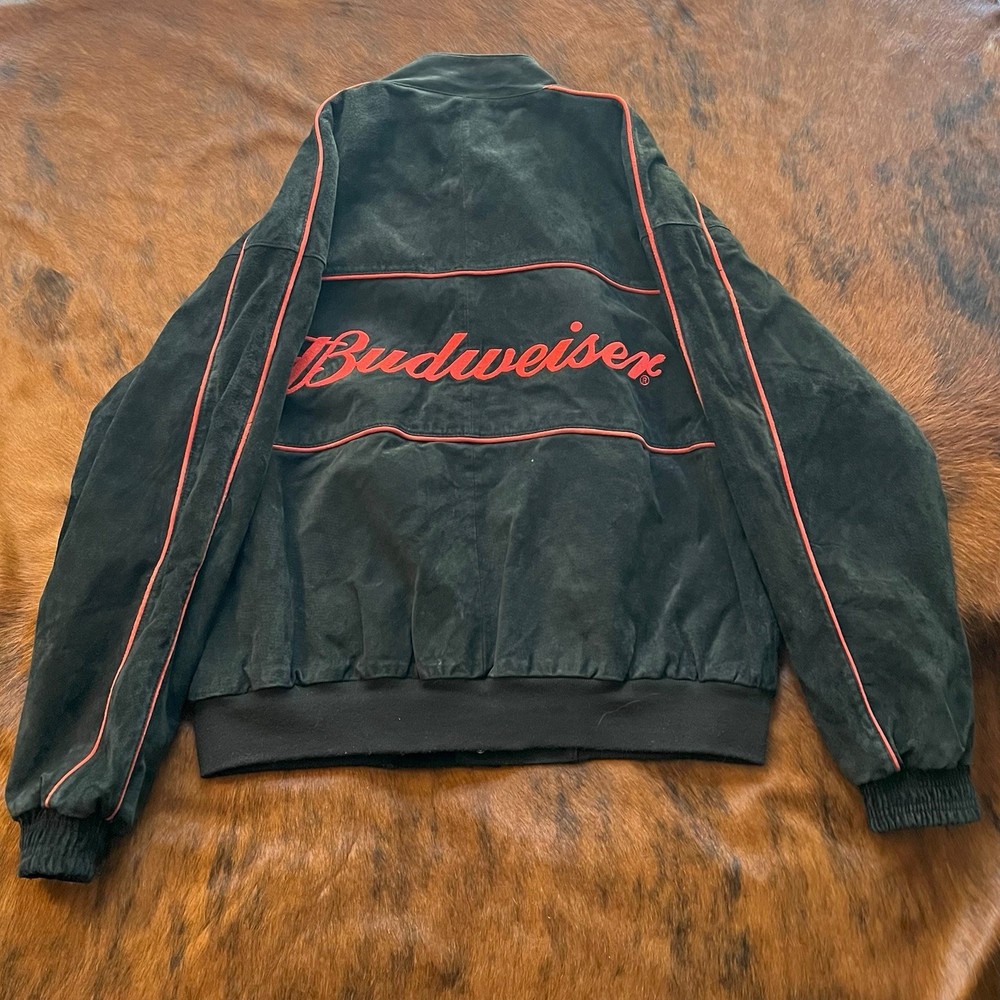 Vintage Large Dale Earnhardt Jr Chase Authentic Jacket Budweiser Nascar Leather