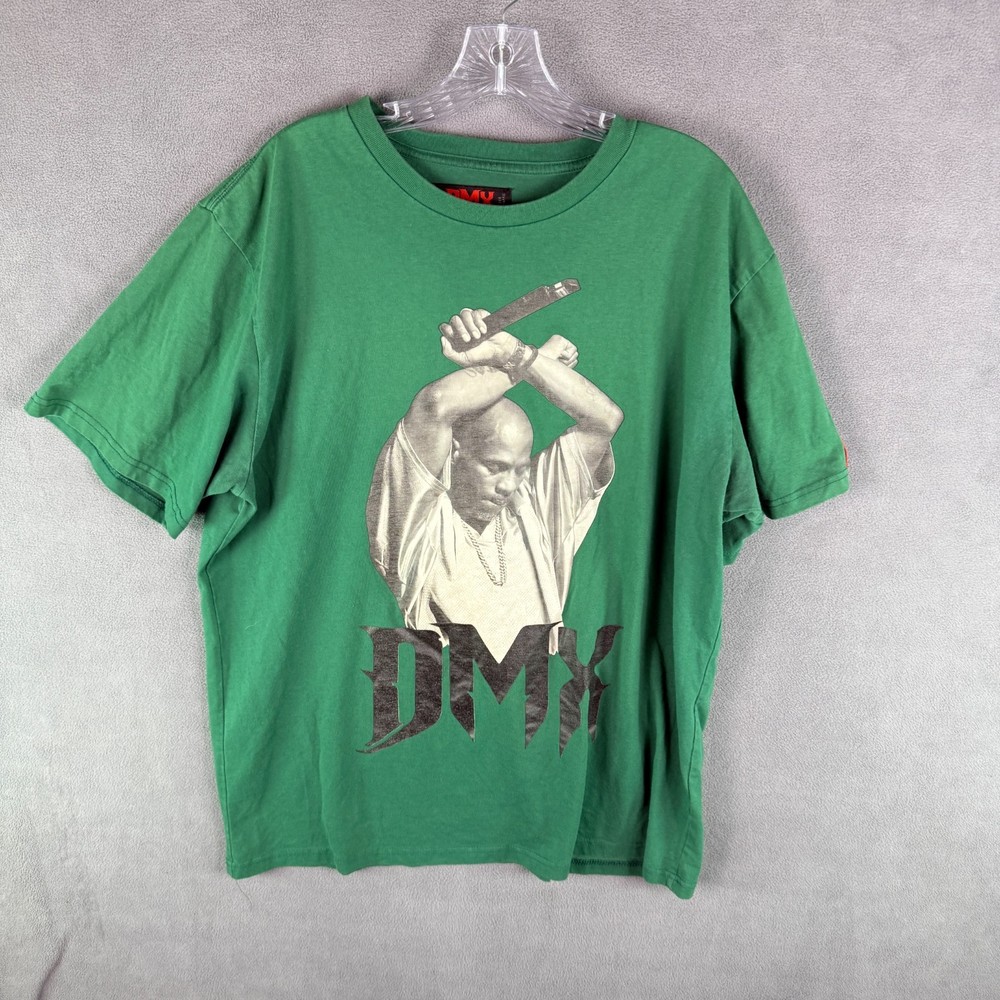 Shoe Palace DMX Graphic T-shirt Mens XL Green Short Sleeve Exodus Music Rap Tee