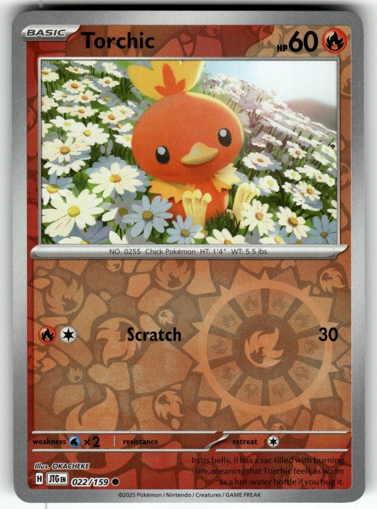 Torchic 022/159 Common Journey Together Pokemon Reverse Holo Near Mint