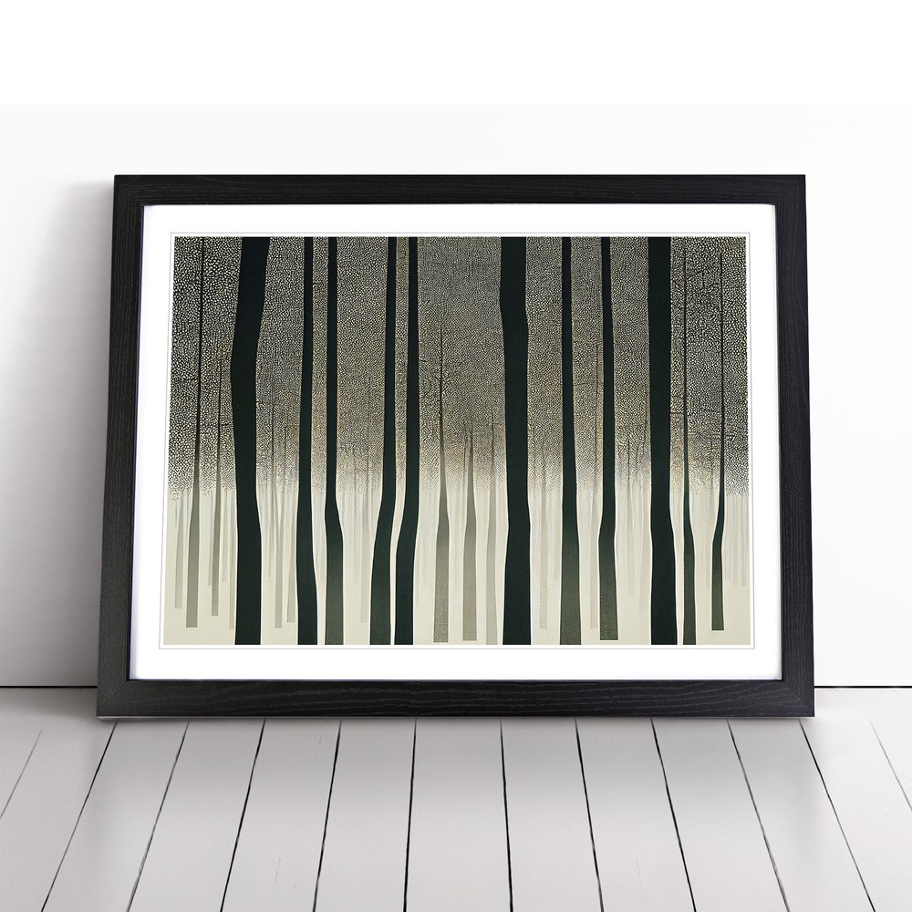 Expressive Abstract Forest Wall Art Print Framed Canvas Picture Poster Decor-image