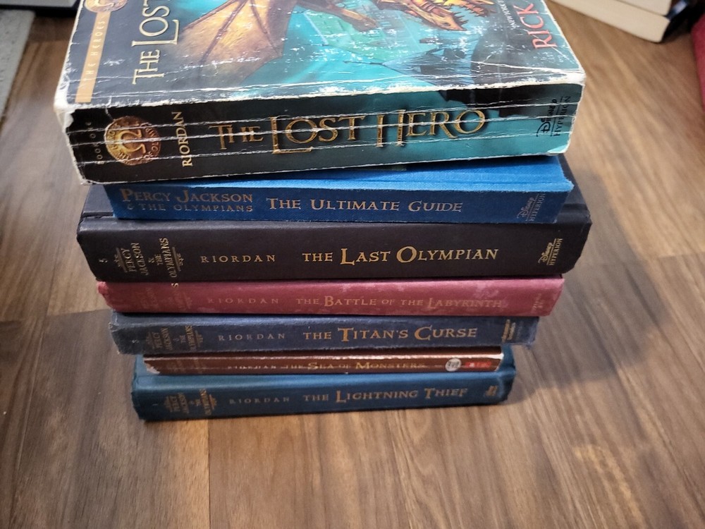 Set Of 5 Pb & Hc Percy Jackson & The Olympians Vol 1-5 Books + Guide, Lost Hero