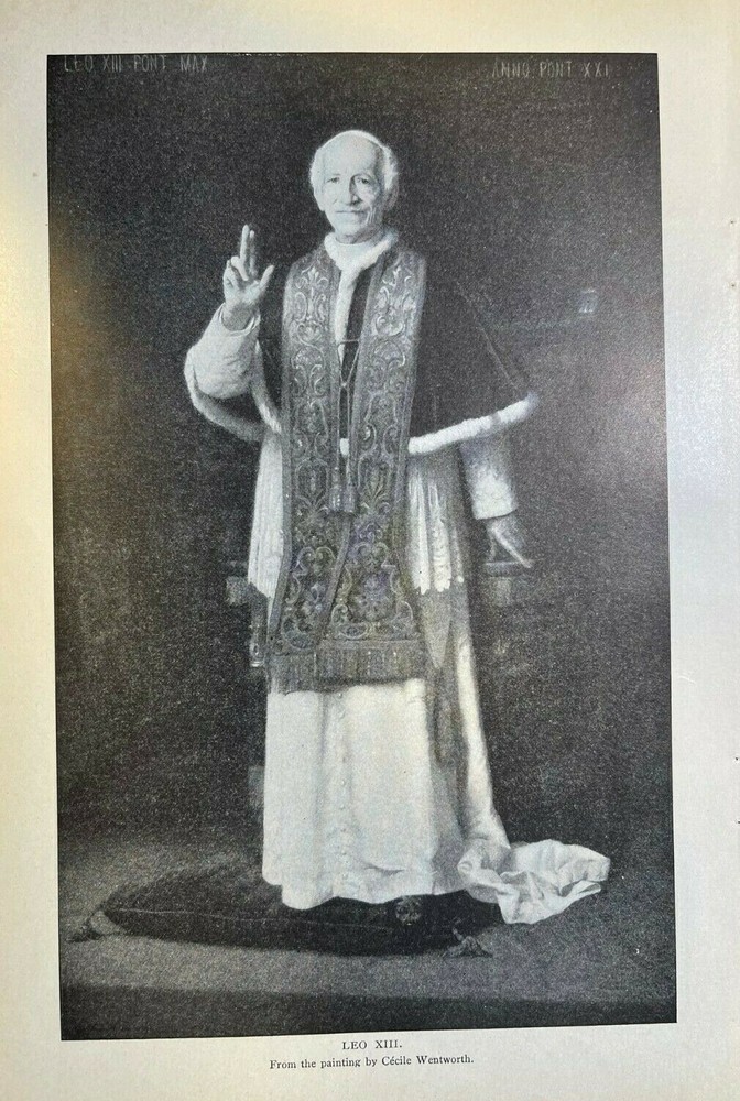 1903 Vintage Magazine Illustration Pope Leo XIII