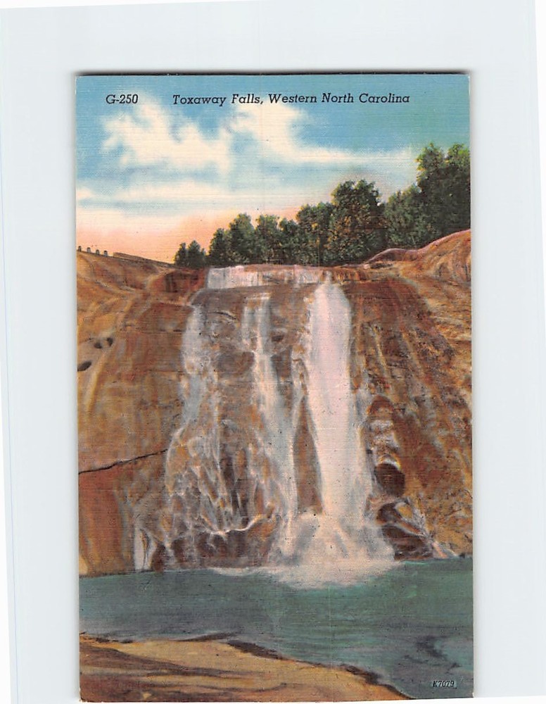 Postcard Toxaway Falls Western North Carolina USA