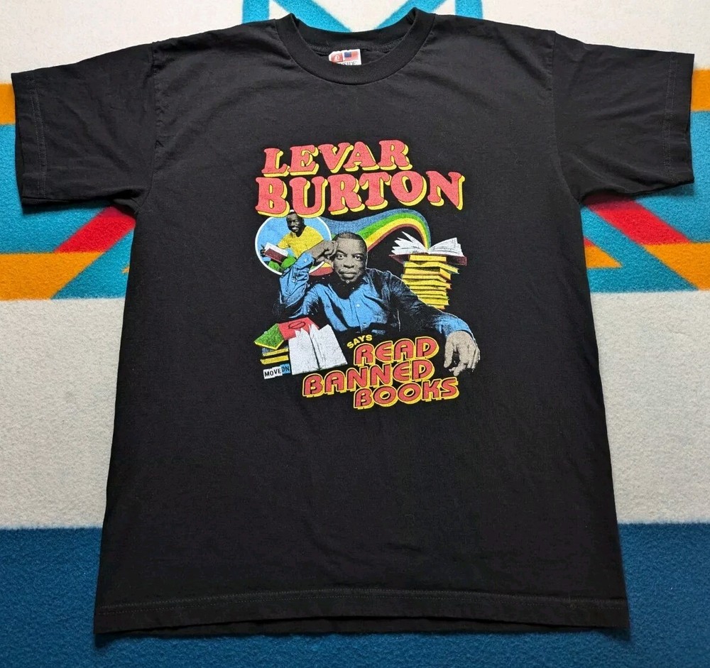 Vintage Reading Rainbow Levar Burton Says Read Banned Books Rap USA Made Large