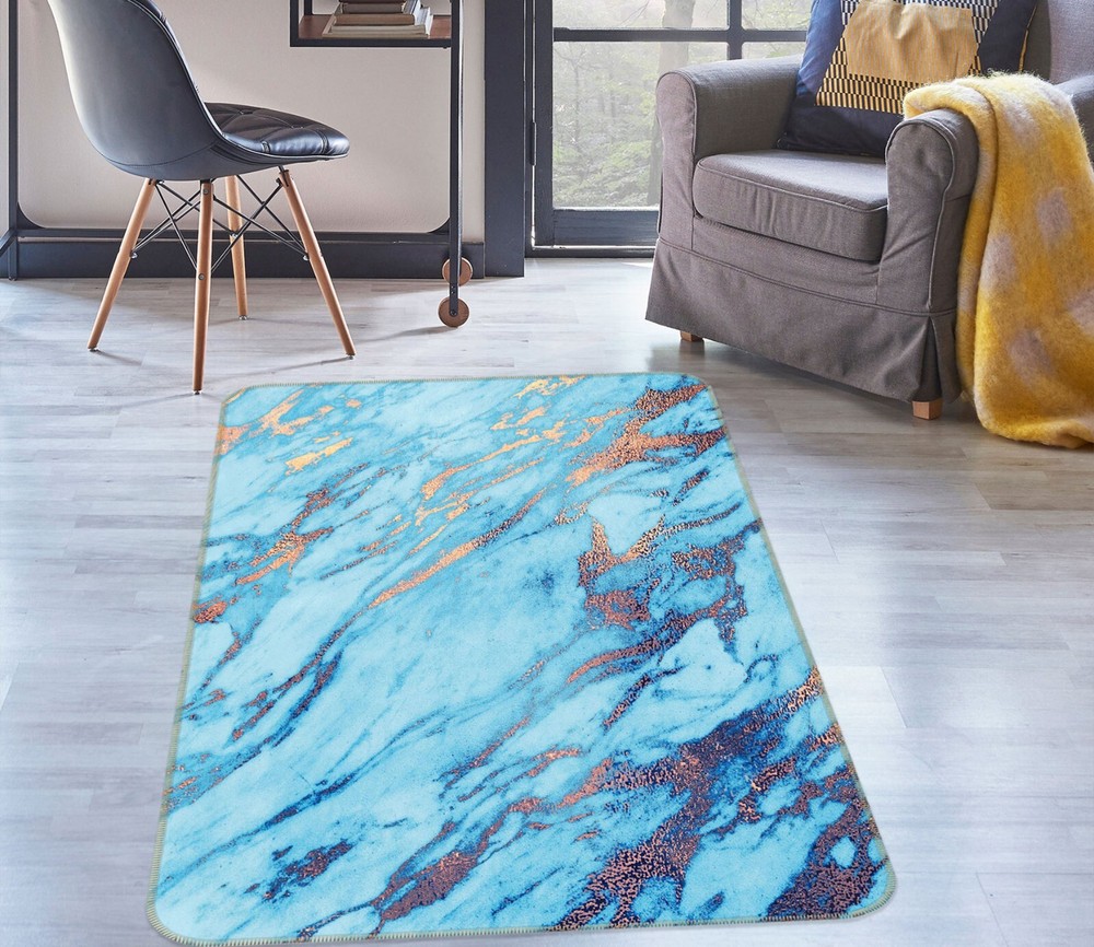 3D Blue Texture ZHUC2508 Game Non Slip Carpet Mat Photo Carpet Amy