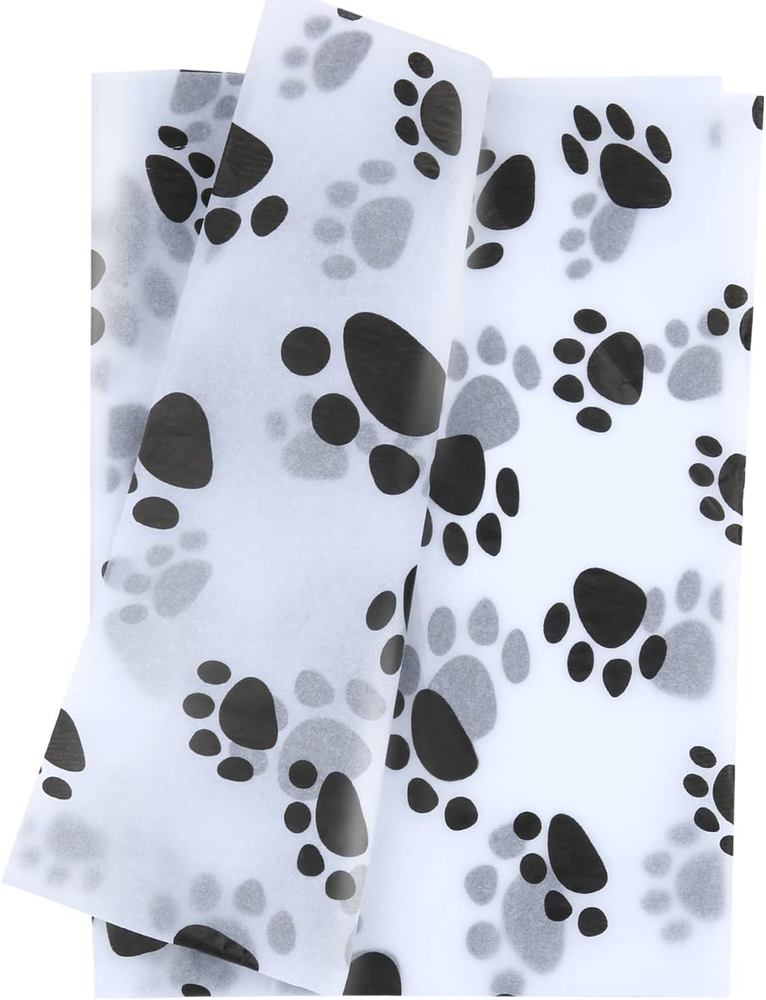 30Pcs Tissue Paper Sheets, 20X14In Dog Paw Tissue Paper Cute Tissue Paper Bulk f
