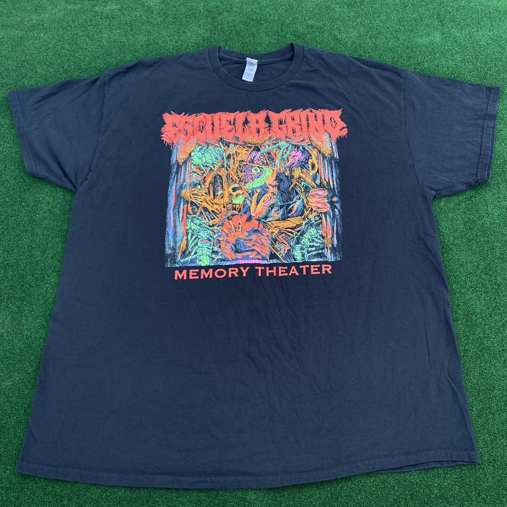 Escuela Grind Shirt Mens 2XL Black Death Metal Band Memory Theater Grindcore