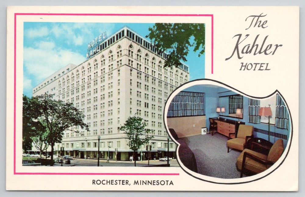 The Kahler Hotel Rochester Minnesota Vintage Postcard Curteichcolor