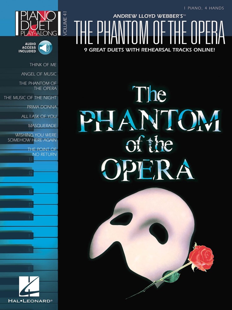 The Phantom of the Opera Musical Piano Duet Play-Along Vol 41 Music Book Audio