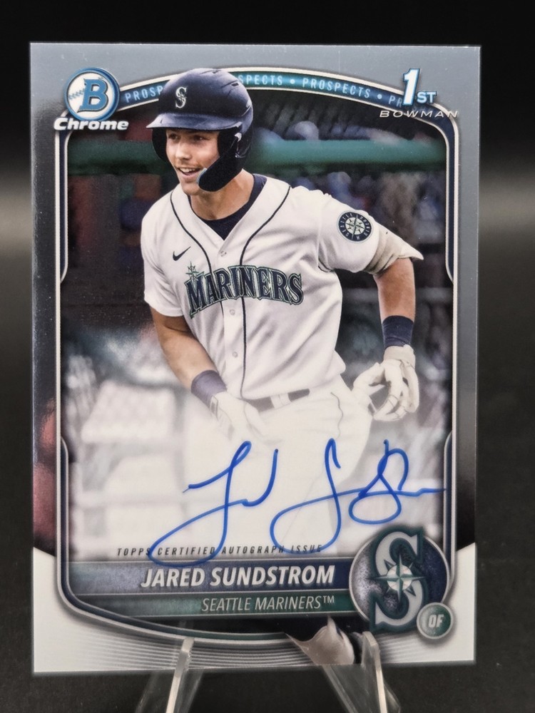 Jared Sundstrom 1st Auto 2025 Bowman Chrome Prospects Mariners