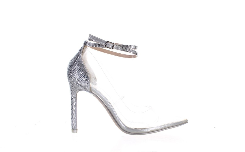 JLO Jennifer Lopez Womens Morley2 Clear Ankle Strap Heels Size 6 7809156