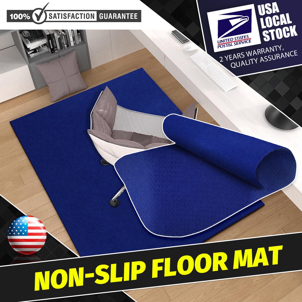 1× Office Chair Mat Computer Desk Chair Mat for Carpet Floor Scratches Protector