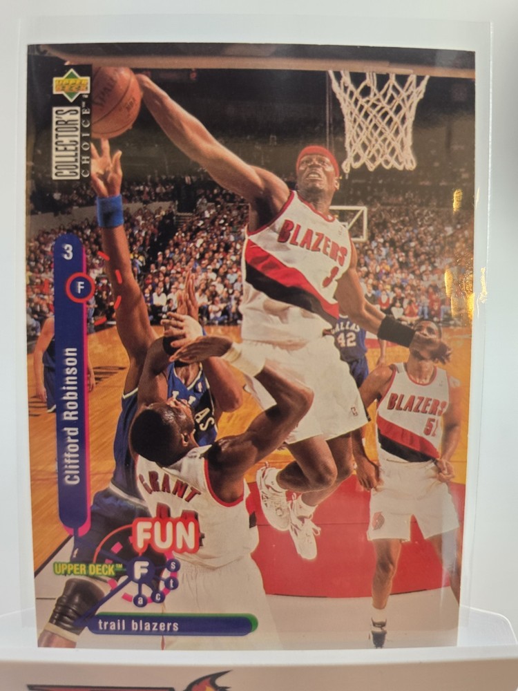 1995-96 Upper Deck Collector's Choice Fun Facts Clifford Robinson #187 Portland