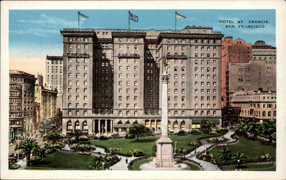 California San Francisco Hotel St Francis ~ 1920s vintage postcard sku999