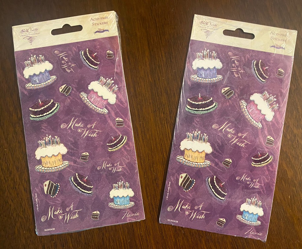 2 Pkgs Vintage Bella Vista Flavia InterArt Acid Free Sticker Package 