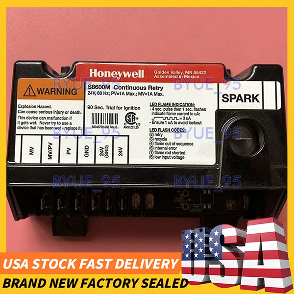 Honeywell S8600M3001 Continuous Retry Furnace Control Module
