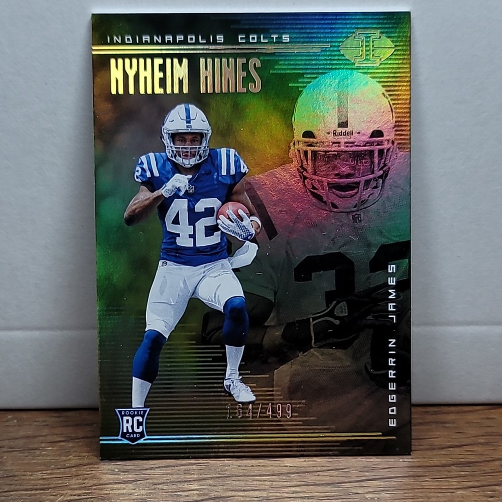 2018 Panini Illusions - Nyheim Hines Edgerrin James #33 Trophy Gold /499 (RC)