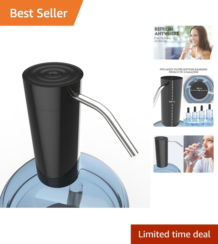 USB Rechargeable Portable Electric Water Dispenser for 2-5 Gallon Bottles