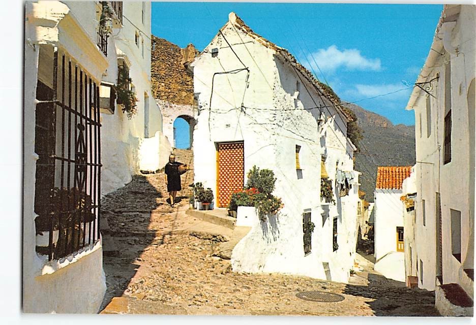 Postcard Typical Street in Casares Costa del Sol Spain