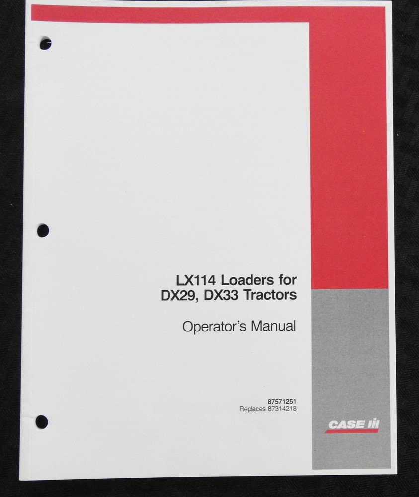 Genuine Case Ih Dx29 Dx33 Tractor 