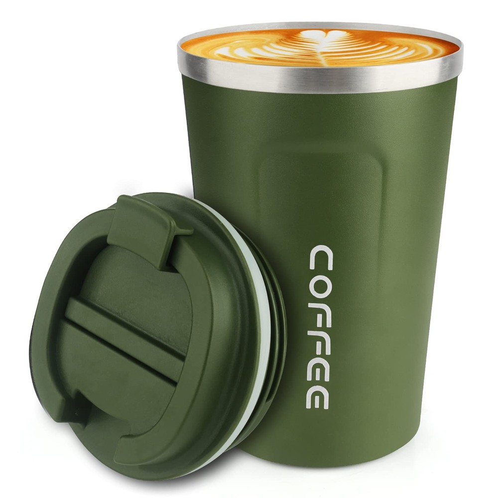 12 oz Stainless Steel Vacuum Insulated Coffee Travel Mug Spill Proof Tumbler
