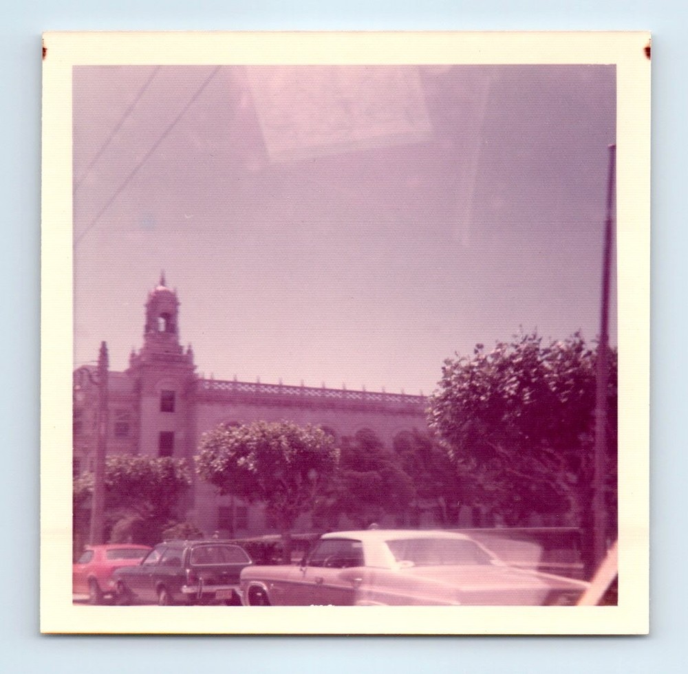 Old Vintage Square Color Photo SAN FRANCISCO CA MUNICIPAL BUILDING CARS