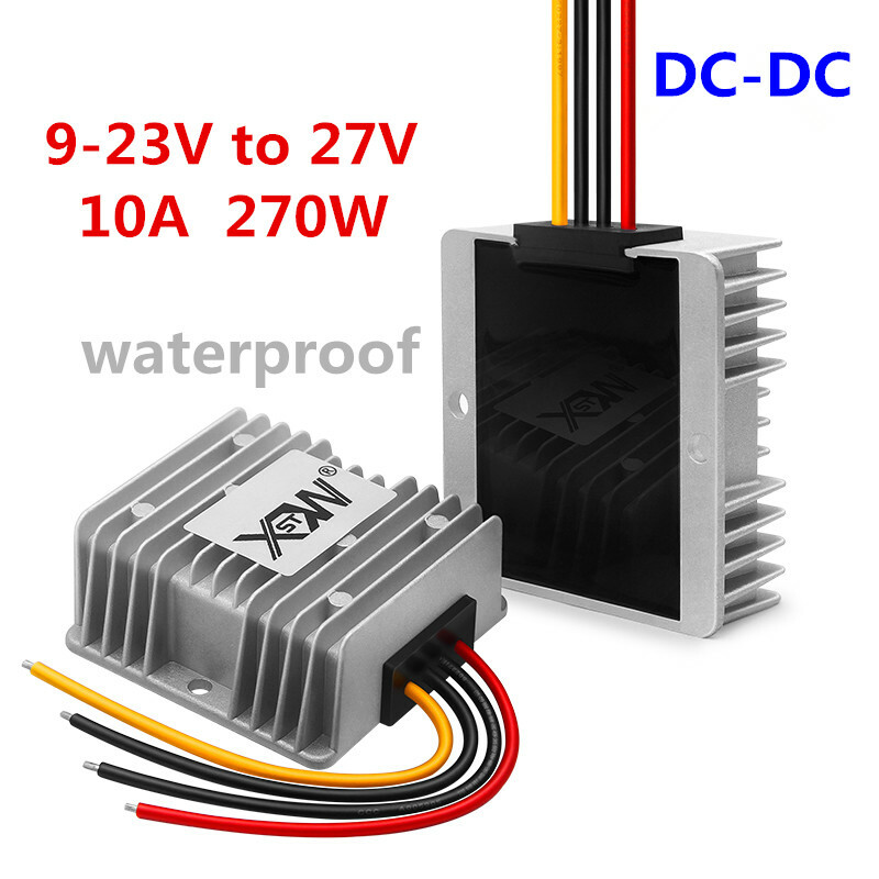 10A 270W Waterproof DC-DC Converter 9-23V to 27V Step-Up Module