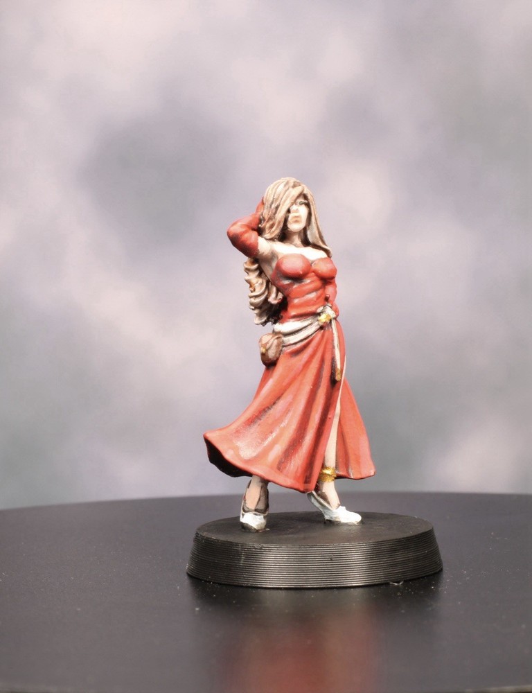 Painted RPG Dungeons & Dragons Pathfinder 28mm Fantasy Female Dancer Court
