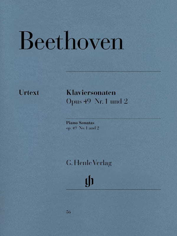 Beethoven Piano Sonatas Op 49 G Minor G Major Henle Urtext Sheet Music Book