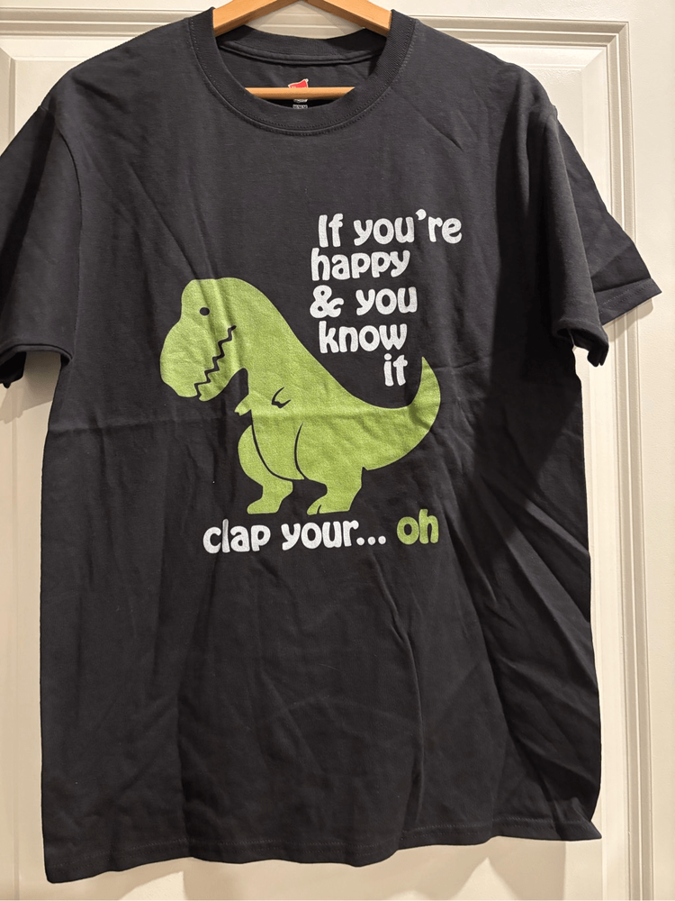 T-Rex If Your Happy and You Know It T-shirt size Medium