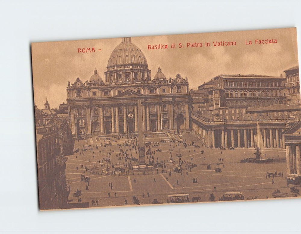 Postcard La Facciata Basilica di S. Pietro in Vaticano Rome Italy