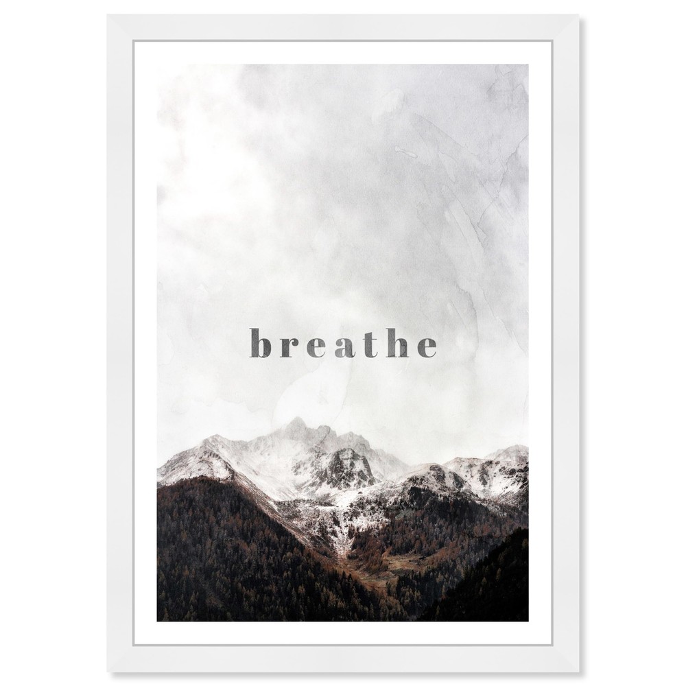 Nature-Inspired Mountain Landscape Framed Wall Art Breathe Home Décor Print