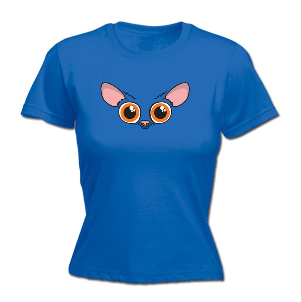 Bush Baby Animal Face Ani Mates - Womens T Shirt Funny T-Shirt Gift Novelty