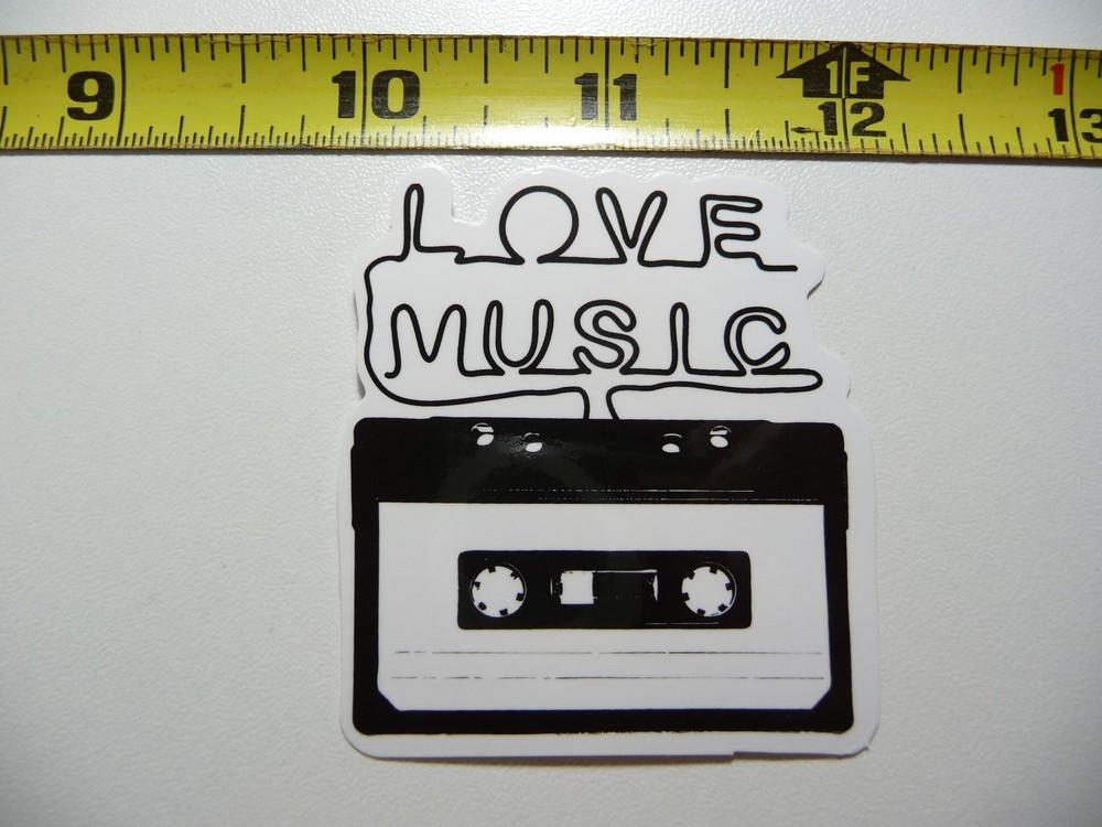 Vintage Music Cassette Tape Decal Sticker for Band Fans