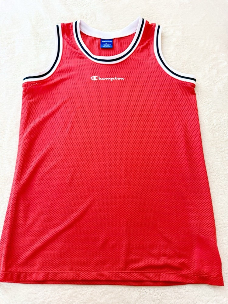 Champion Mesh Tank Top Men Red Sleeveless Athletic Shirt Size L NEW
