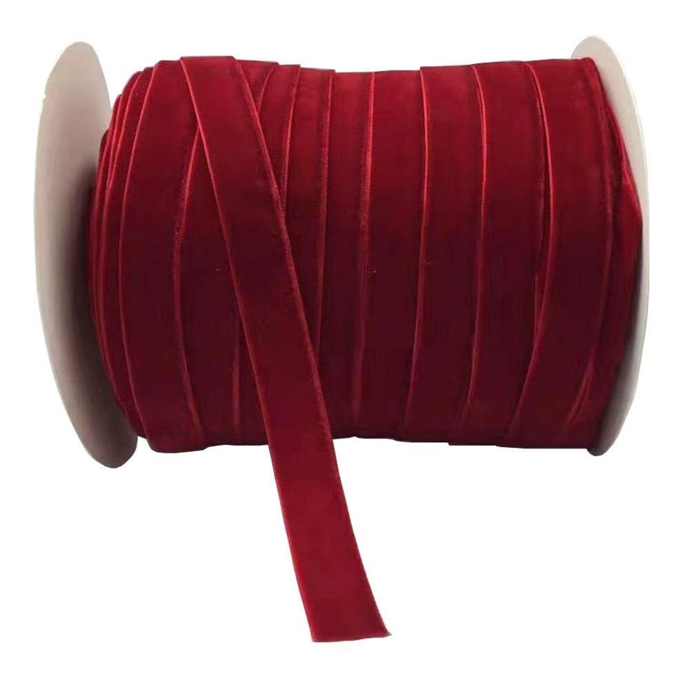 10 Yards Velvet Ribbon Spool (Red, 5/8