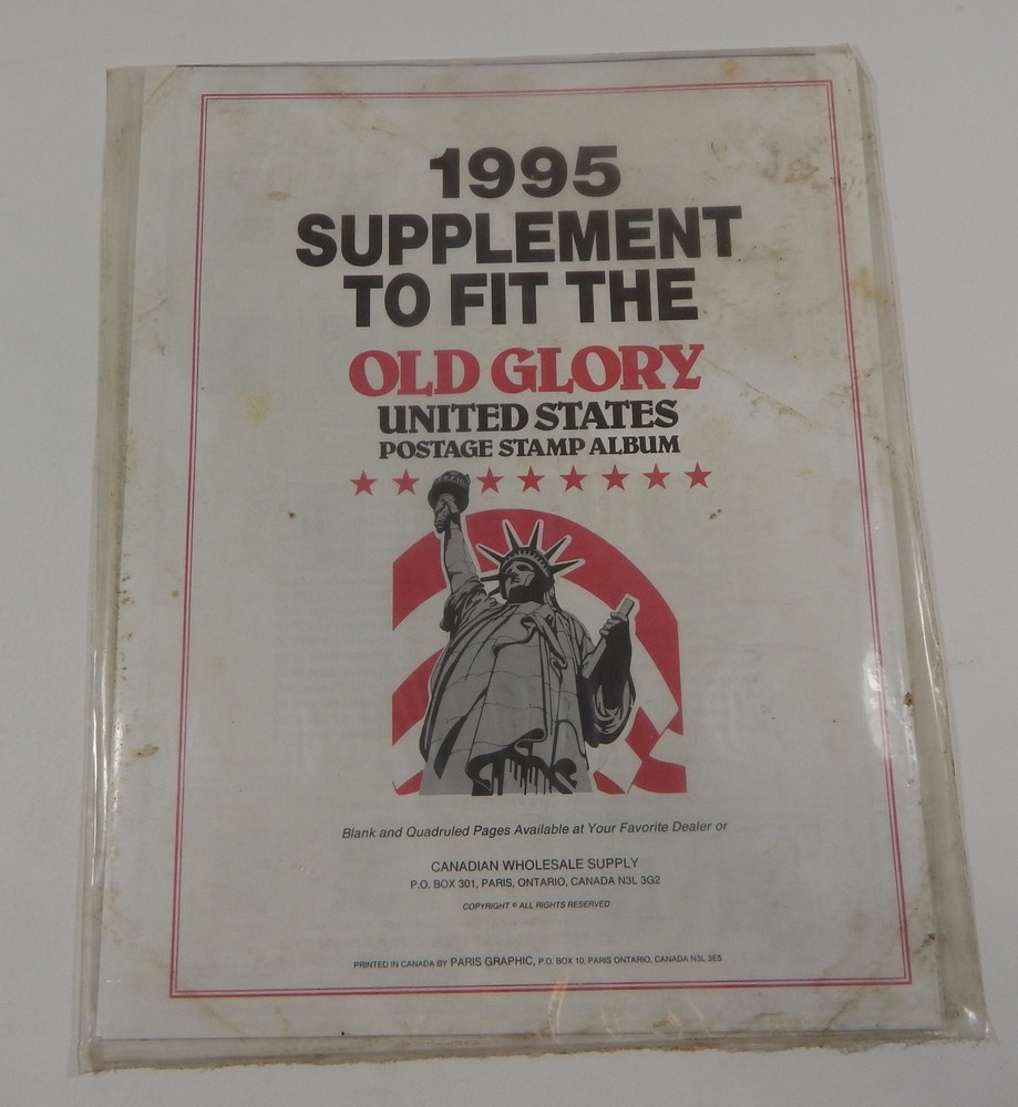 Canadian Wholesale Supply Old Glory United States 1995 Sealed Stamp Album Pages