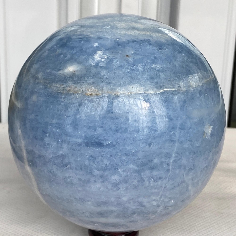 3540G Natural Blue Celestite Crystal Sphere Ball Healing Madagascar