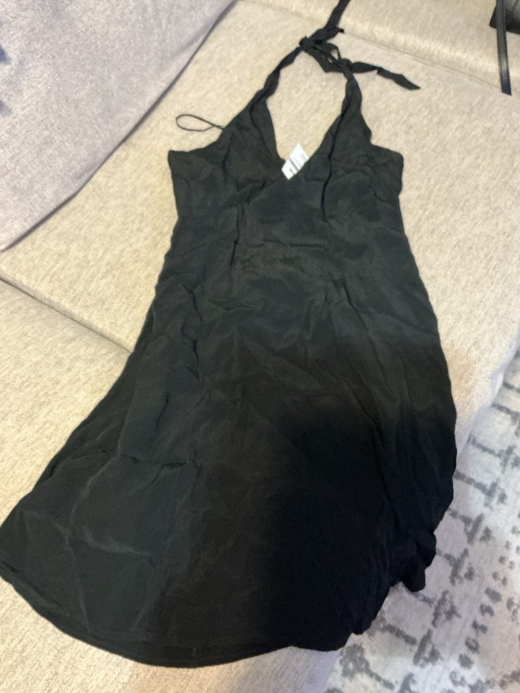 Cute Black Halter Neck Summer Dress From Cotton On