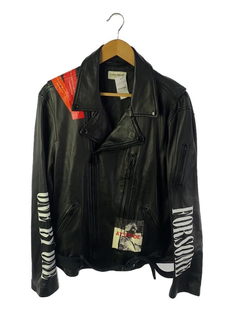 Forsome W Riders Custom Leather Jacket Black Plain Size 48 78000038 173