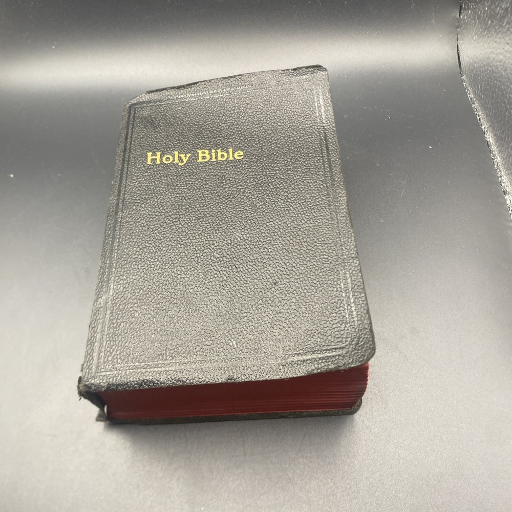 Vintage Holy Bible Revised Standard Version RSV Nelson 1952 Faux Leather Black