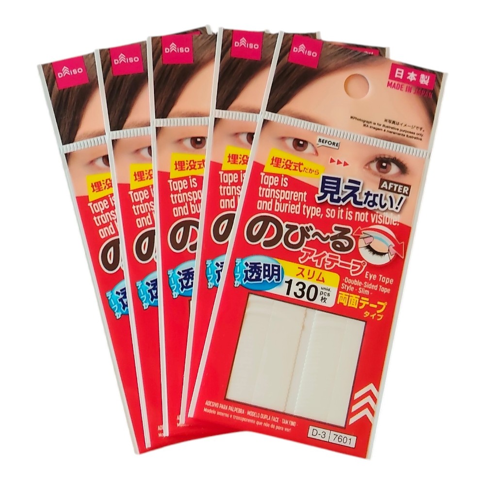 Daiso Eye Tape Double Eyelid Plaster Style Slim 144pcs Lot 5 Sets Made in Japan