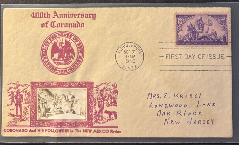 #898 Coronado FDC with Crosby cachet,  Lot B