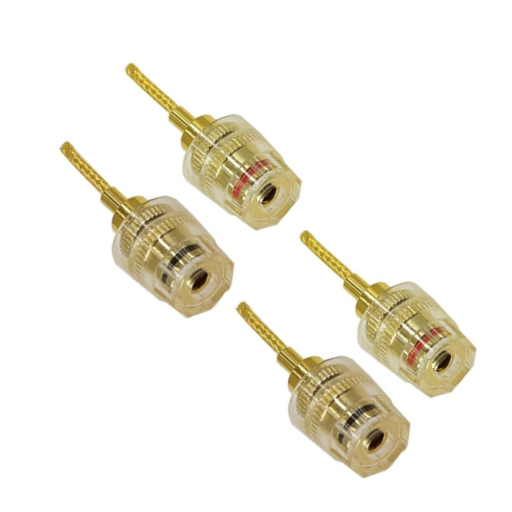 4mm Banana Female to 2mm Pin Gold Plated HiFi Cable Adapter Plug