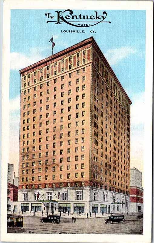 Postcard HOTEL SCENE Louisville Kentucky KY m/09 AL4848