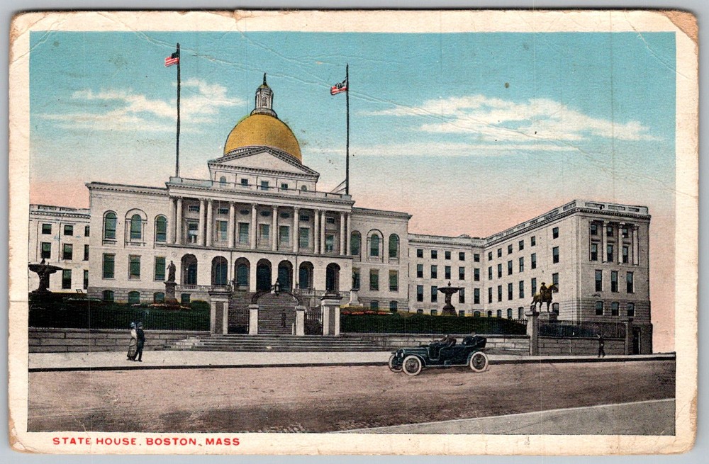 Antique Postcard State House Dome Boston, MA 1910s