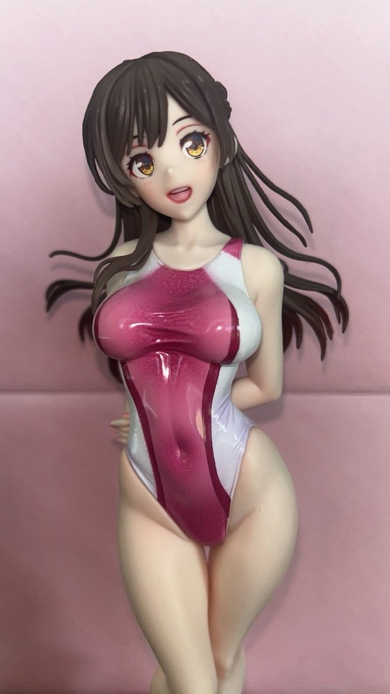 Chizuru Mizuhara Rent-A-Girlfriend Anime Figure Pink & White Swimsuit Base